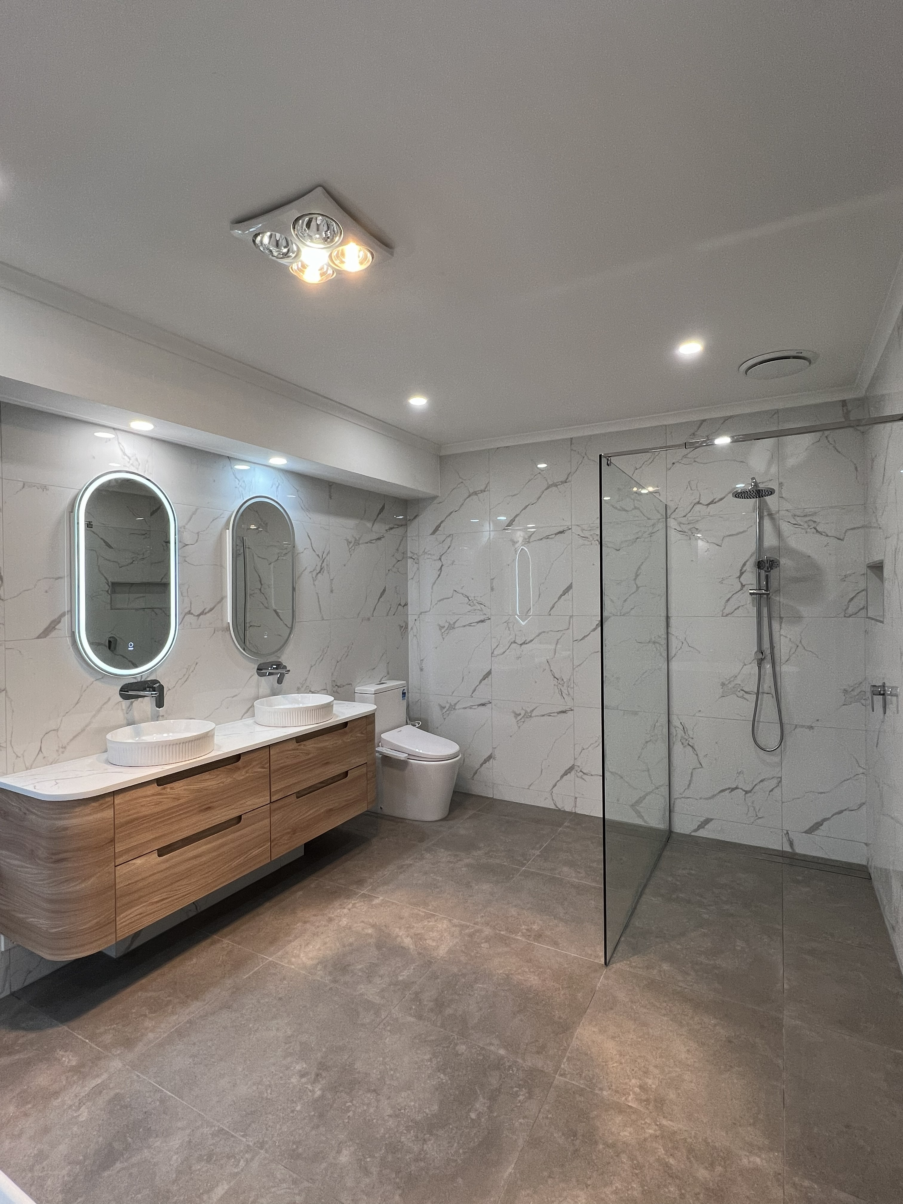 Completed bathroom renovation by BP Building & Maintenance